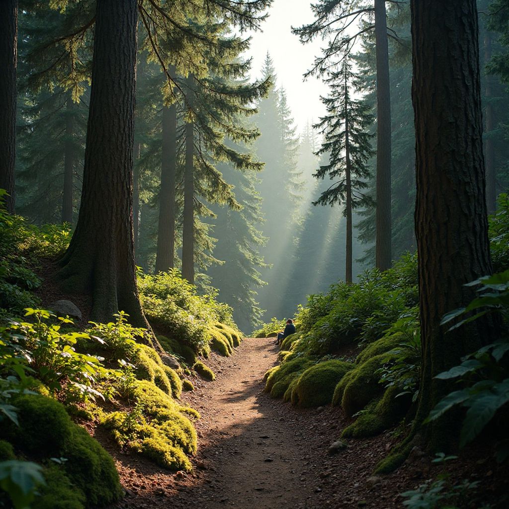 Forest hiking trail